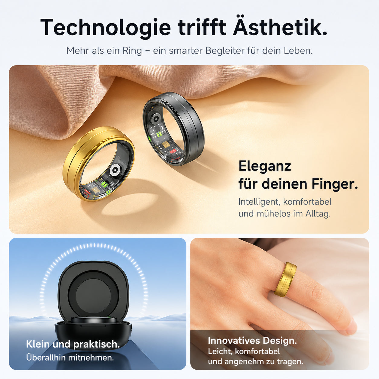 Dripdeal Smart Ring Pro™ – Schlaf Tracker, Fitness Ring, Health Ring ohne Abo