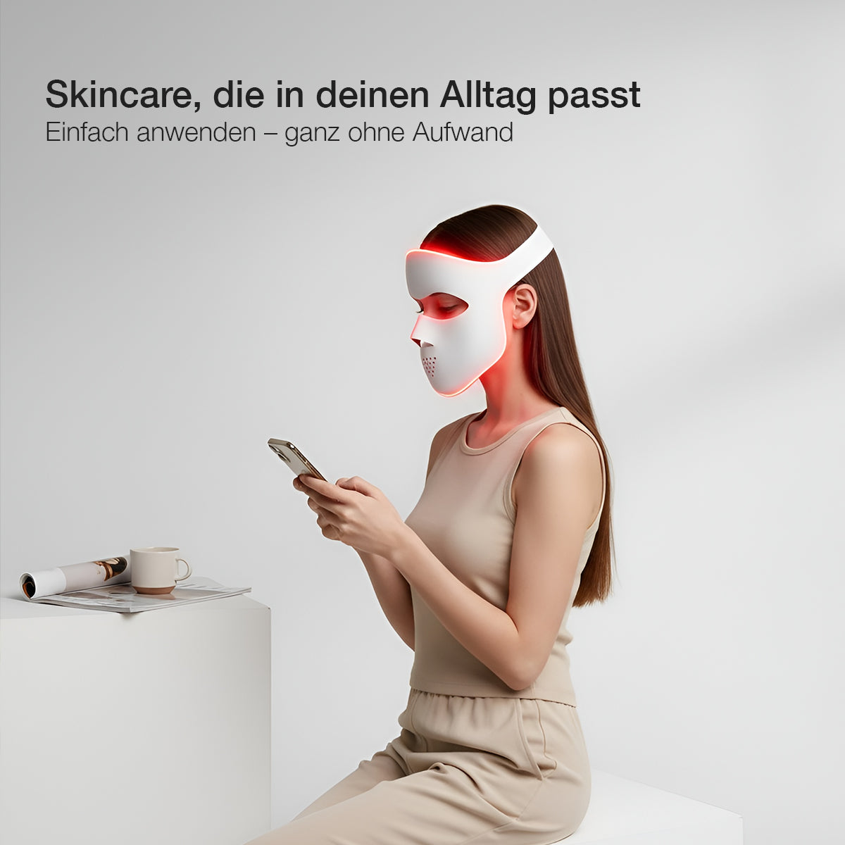 Purevia Glow 3D Elite LED Maske – Lichttherapie Gesichtsmaske für Akne & Anti-Aging