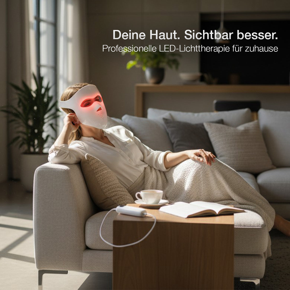 Purevia Glow 3D Elite LED Maske – Lichttherapie Gesichtsmaske für Akne & Anti-Aging