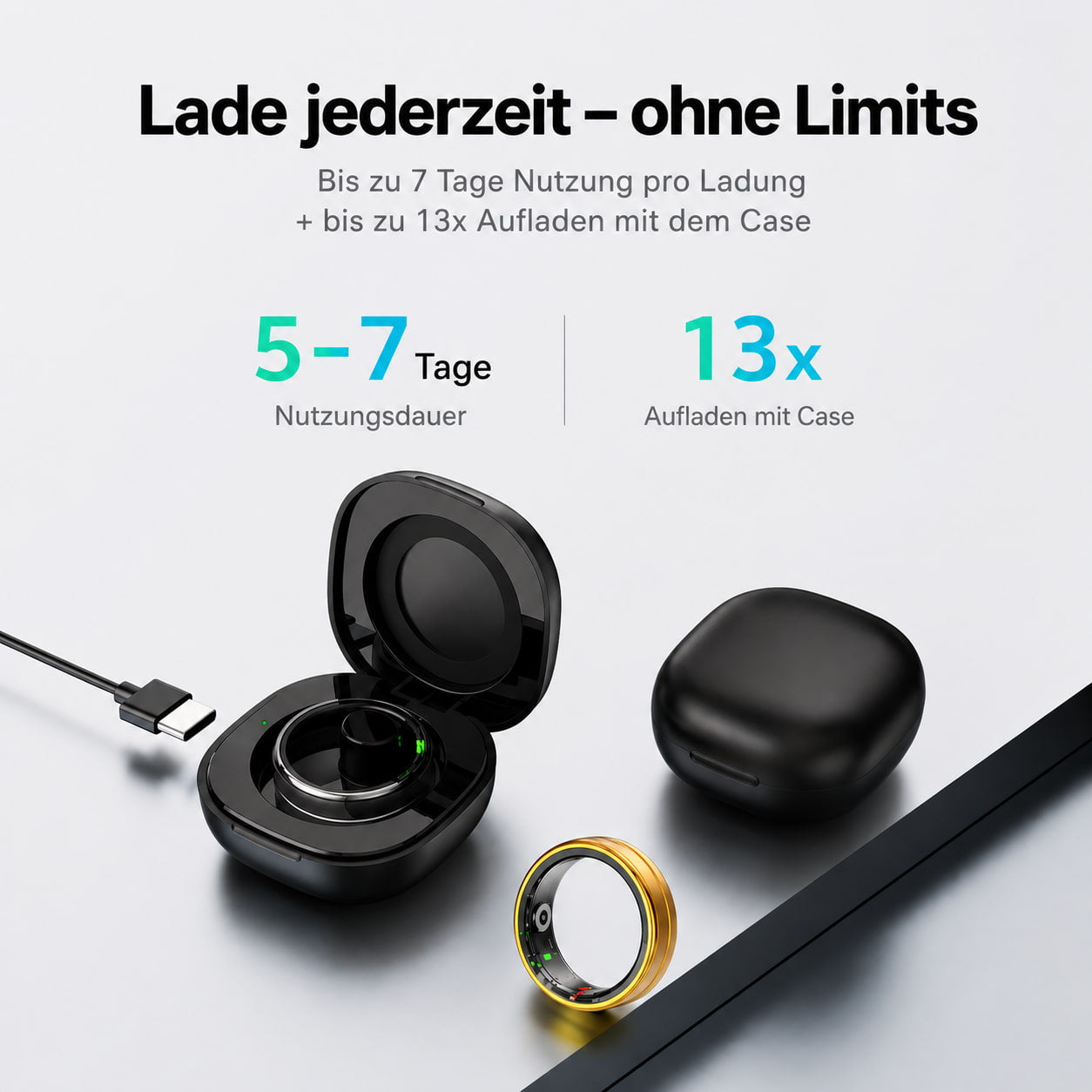 Dripdeal Smart Ring Pro™ – Schlaf Tracker, Fitness Ring, Health Ring ohne Abo
