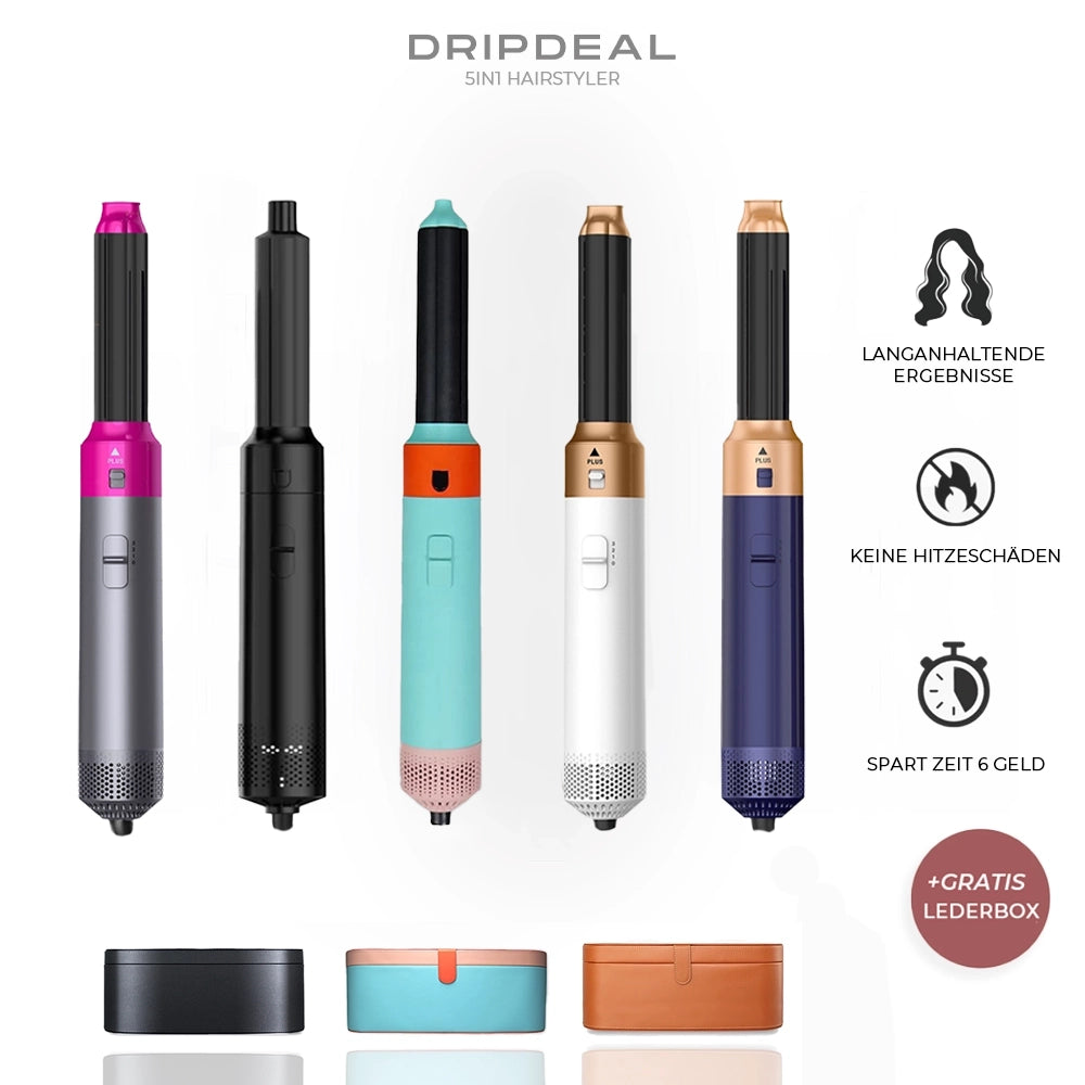 5 in 1 Hairstyler Dripdeal | Locken, Glätten & Trocknen mit Coanda Effekt