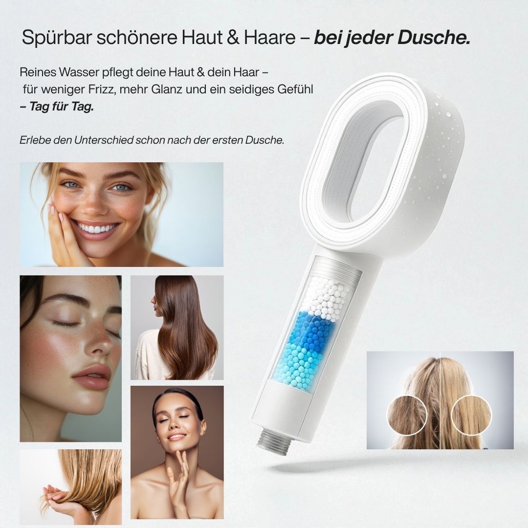 PureFlow One – Premium Filter-Duschkopf mit Massage-Aufsatz