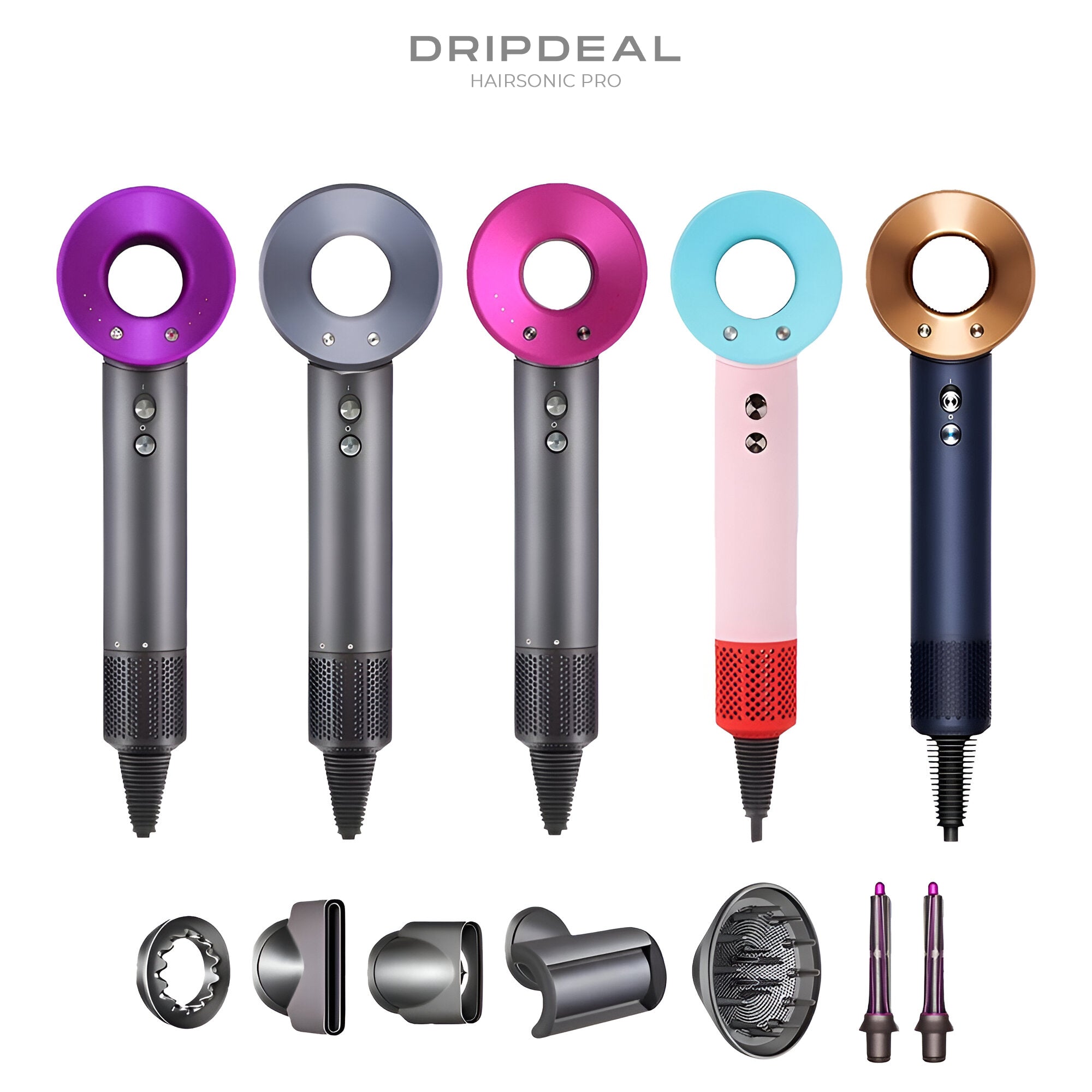HairSonic Pro – Leistungsstarker 5-in-1 Haartrockner & Styling-Gerät