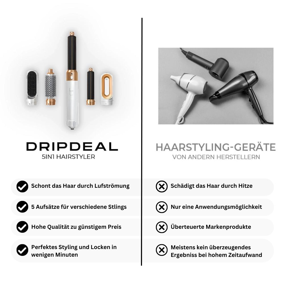 5 in 1 Hairstyler Locken, Glätten & Trocknen mit Coanda Effekt