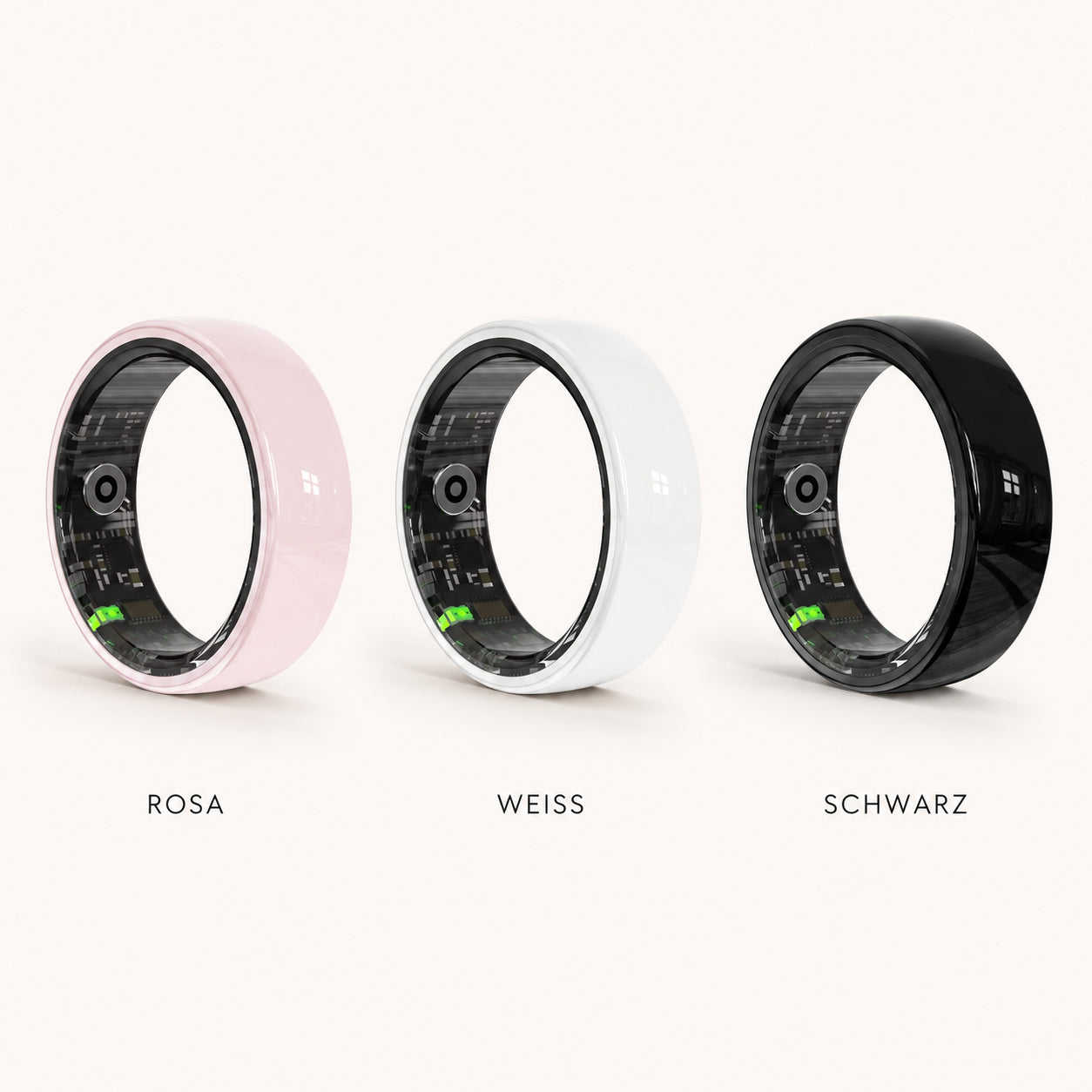 SyncRing – Keramik Smart Ring | Schlaf Tracker, Fitness Ring, Health Ring ohne Abo