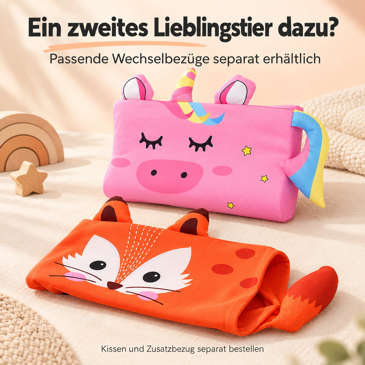 Kinderkissen Dripdeal KuschelNest – Memory-Schaum mit Tiermotiv