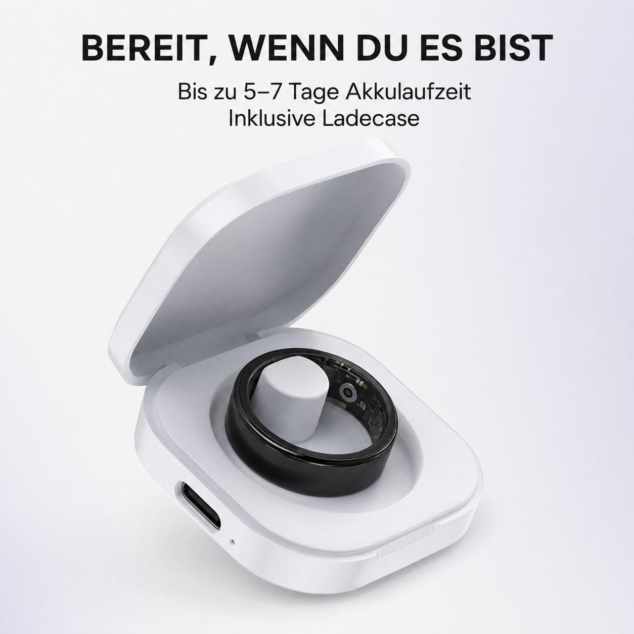 SyncRing – Keramik Smart Ring | Schlaf Tracker, Fitness Ring, Health Ring ohne Abo