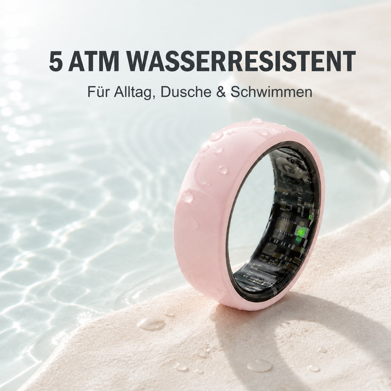 SyncRing – Keramik Smart Ring | Schlaf Tracker, Fitness Ring, Health Ring ohne Abo