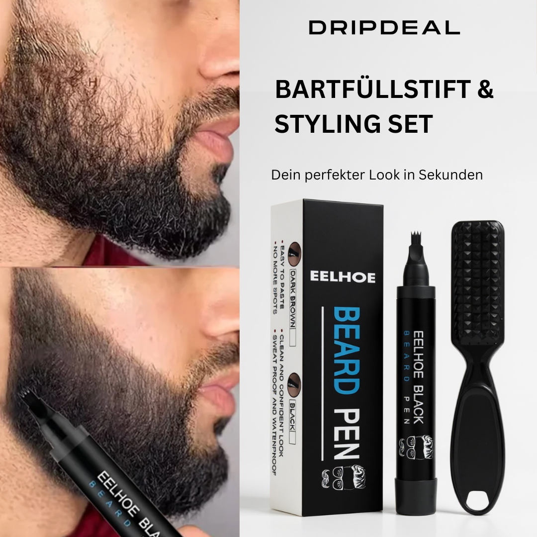 Bartfüllstift & Styling-Set - DripDeal™ | Bartverstärker & Styling-Tool