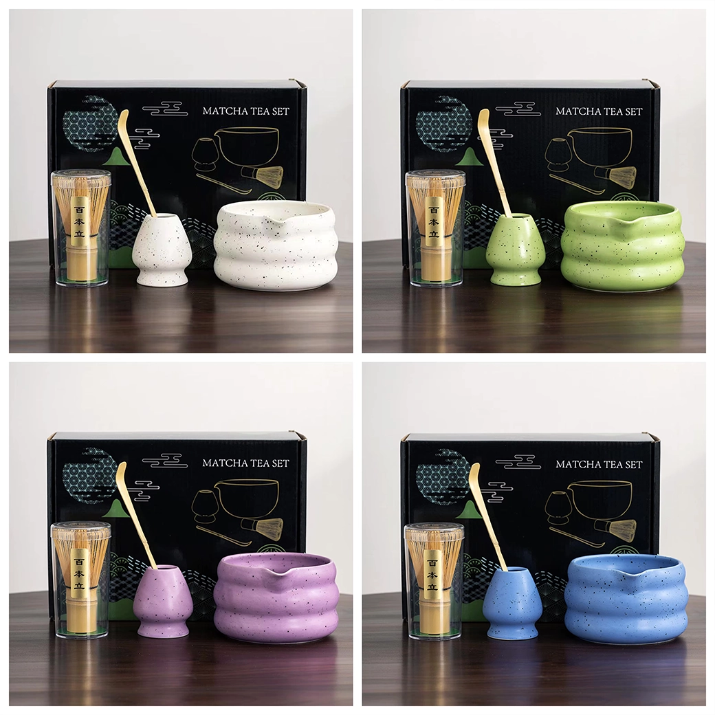 Matcha Set 7-teilig – Traditionelles Teezeremonienset in 4 Farben