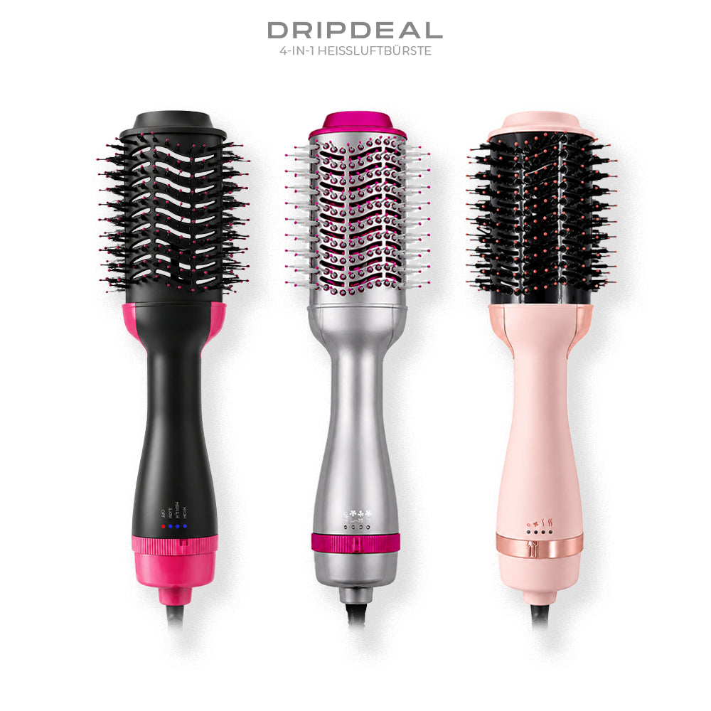 4-in-1 Heißluftbürste Dripdeal | Glänzendes Haar & Volumen in Minuten