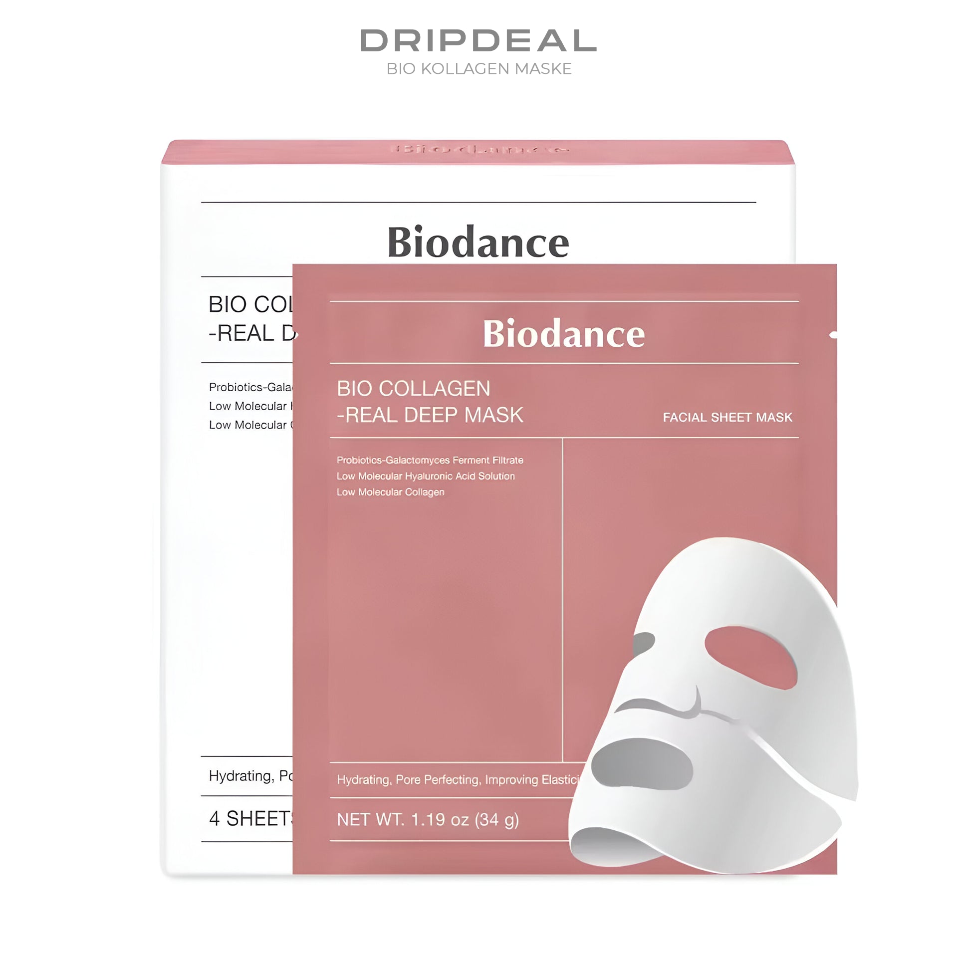Bio-Kollagen Gesichtsmaske – Intensive Feuchtigkeit & Anti-Aging Pflege