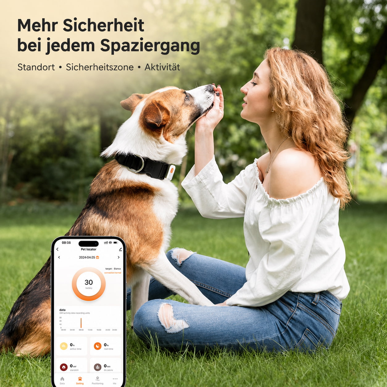 Dripdeal GPS-Tracker für Hunde – 4G Live-Ortung & Sicherheitszone