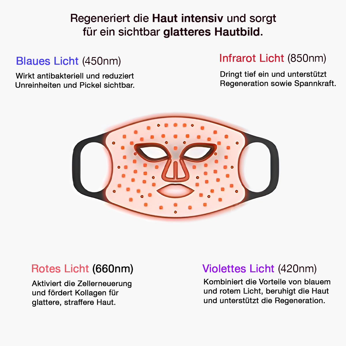 LED Maske Dripdeal – 8-Farben Lichttherapie Gesichtsmaske