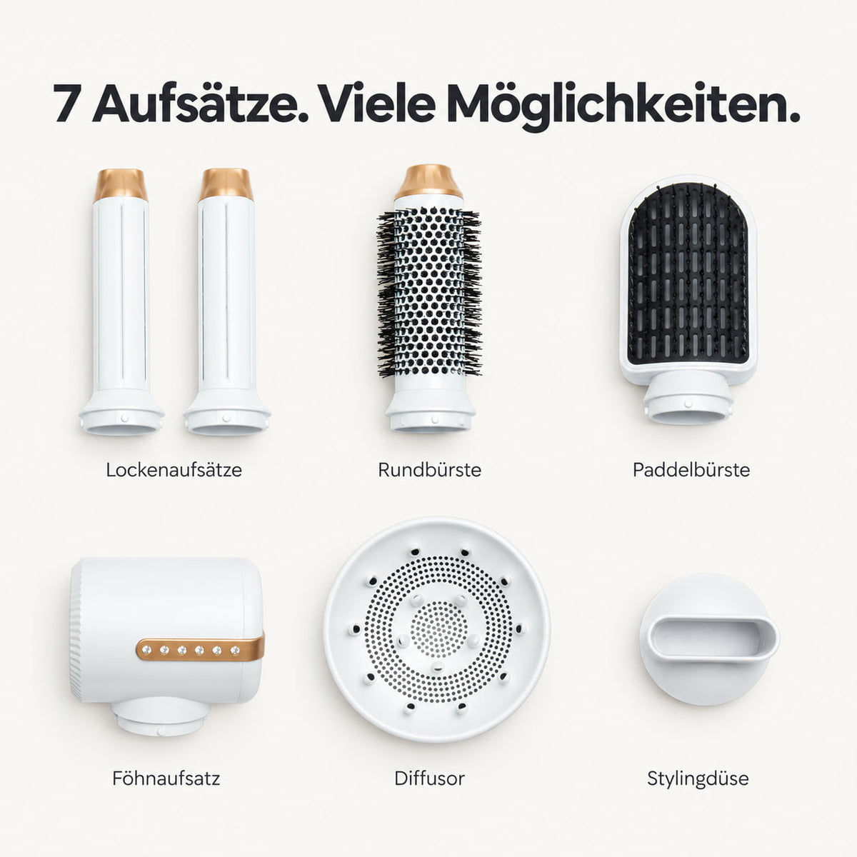 7 in 1 Multifunktionaler Hairstyler Dripdeal | Glätten, Locken & Volumen