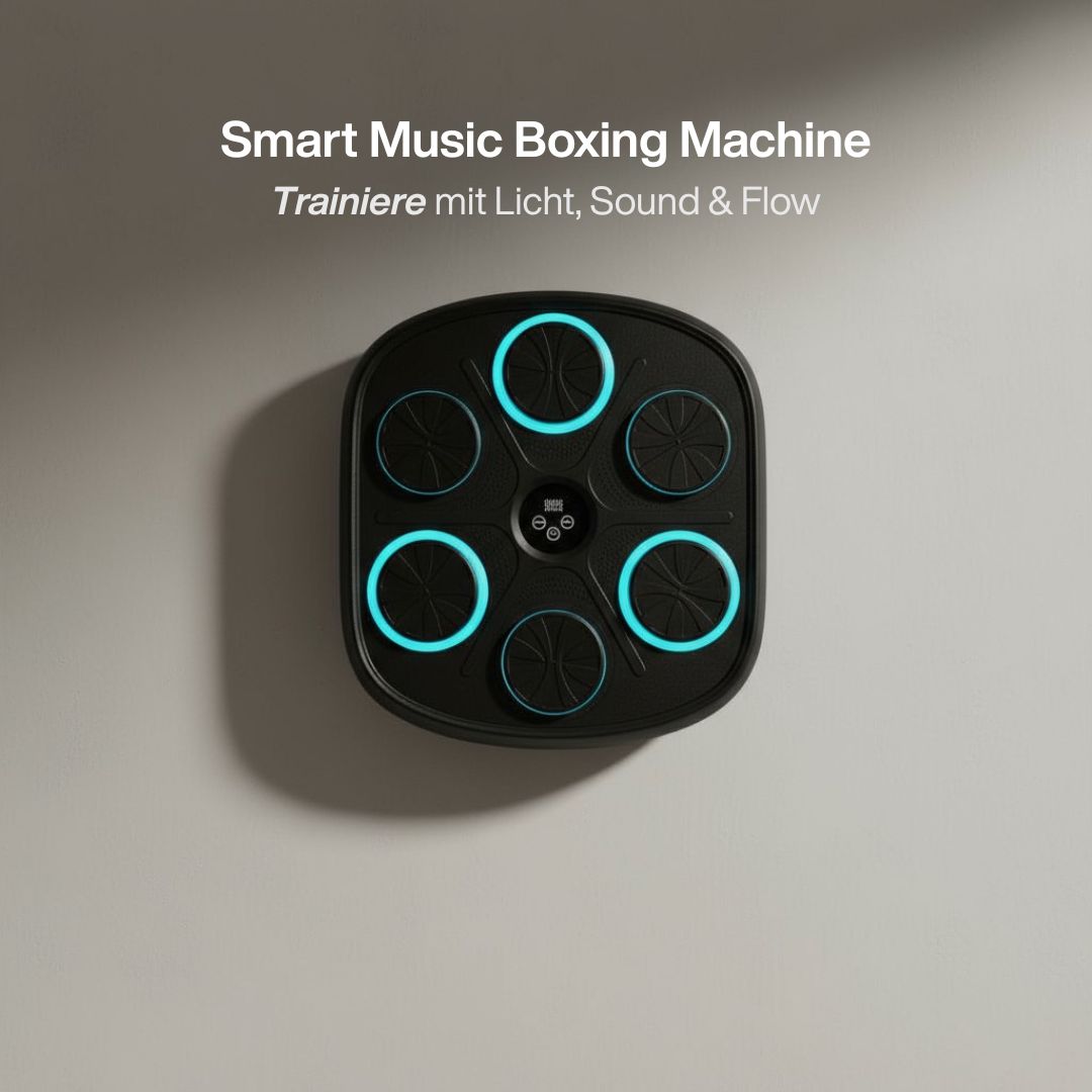 Musik Box Maschine mit Handschuhen – Fitness Boxen, Reaktions- & Stressabbau Training