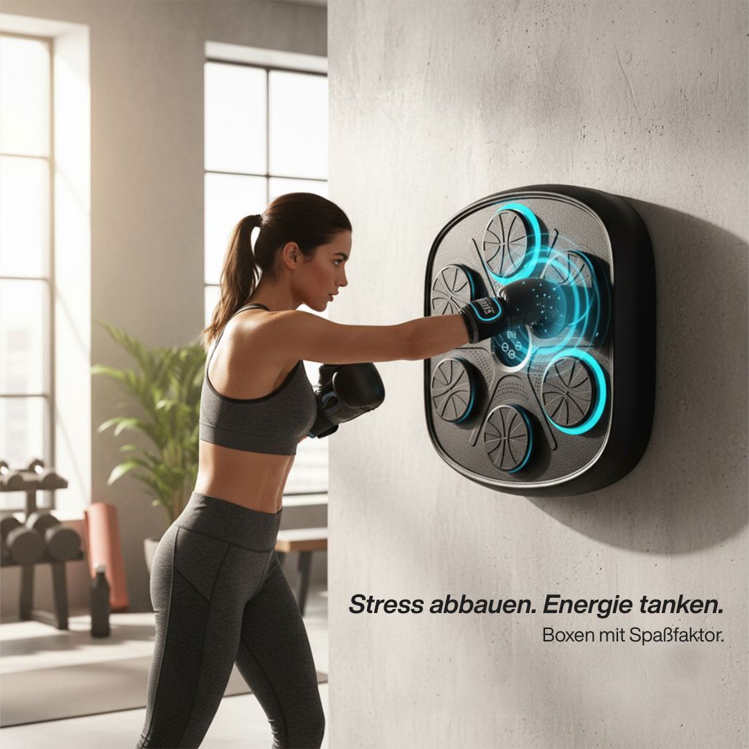 Musik Box Maschine mit Bluetooth – Fitness Boxen, Reaktions- & Stressabbau Training