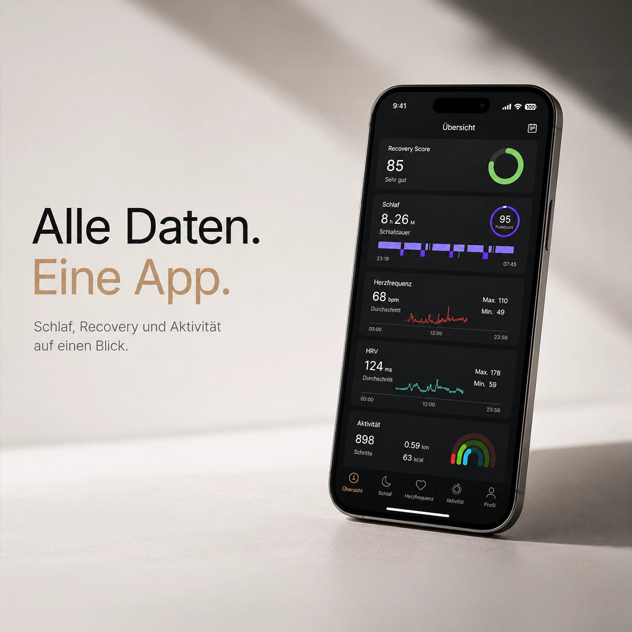 Dripdeal Pulse One™ Smart Band ohne Abo – Schlaftracker & Recovery Armband