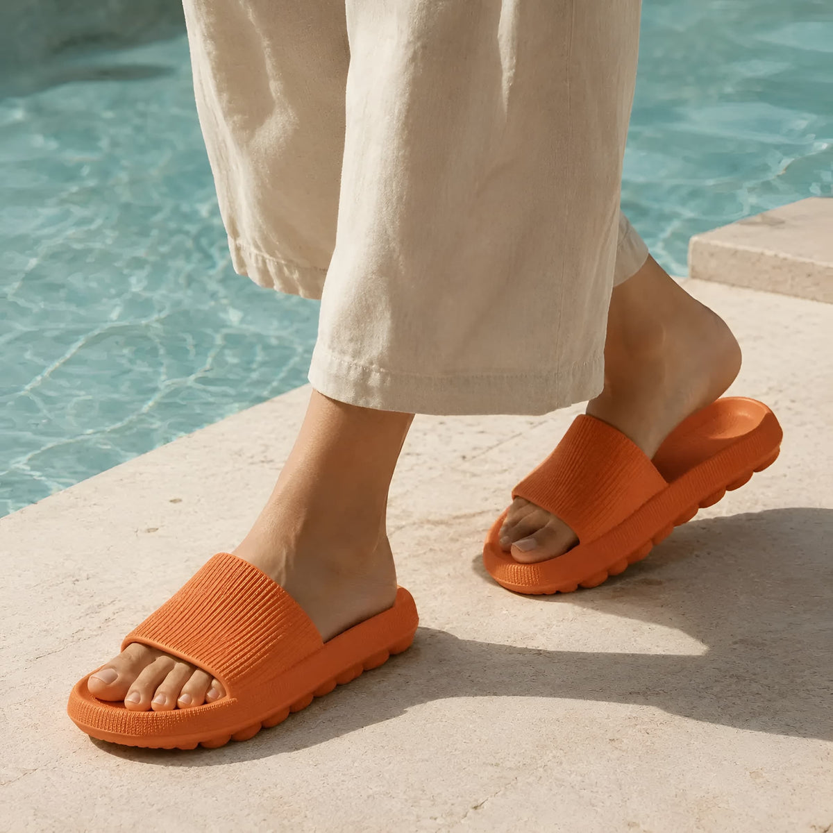Ultraweiche Komfort-Sandalen mit Ripp-Design – für Alltag & Urlaub