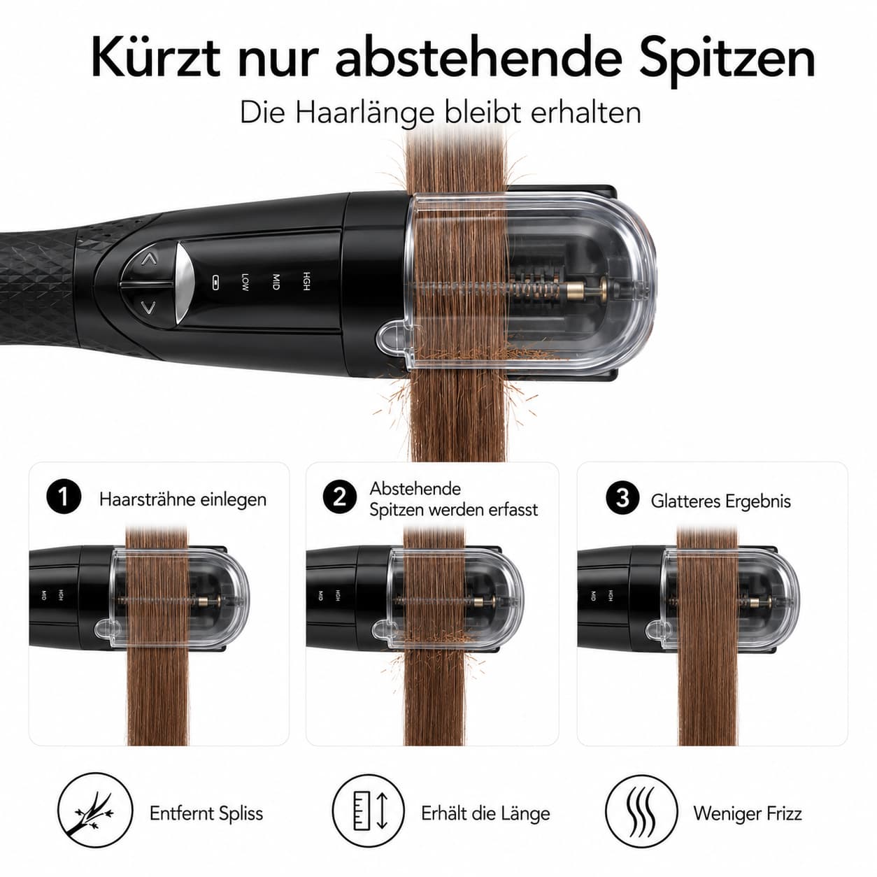 SplissFree Pro – kabelloser Haarspliss-Entferner  Für