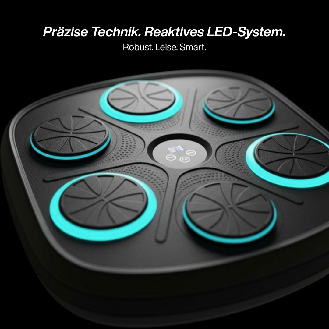 Musik Box Maschine mit Bluetooth – Fitness Boxen, Reaktions- & Stressabbau Training