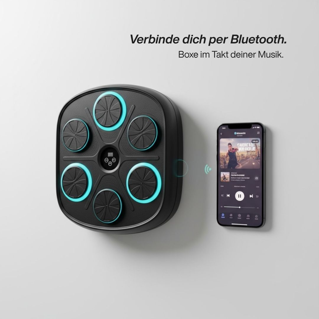 Musik Box Maschine mit Bluetooth – Fitness Boxen, Reaktions- & Stressabbau Training