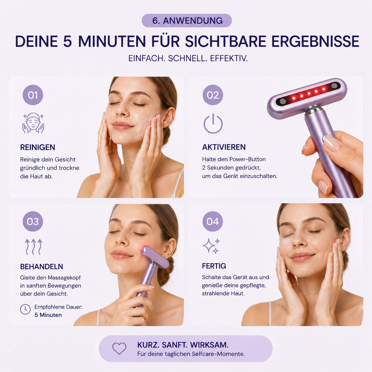 AgeDefy EMS Massagegerät – DripDeal™ mit Rotlicht & Hautstraffung