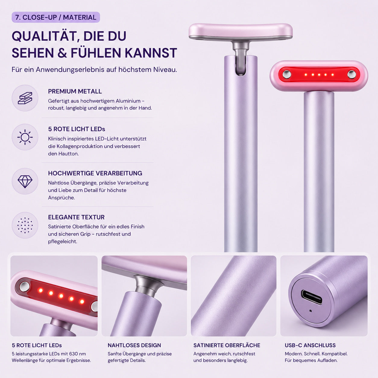 AgeDefy EMS Massagegerät – DripDeal™ mit Rotlicht & Hautstraffung