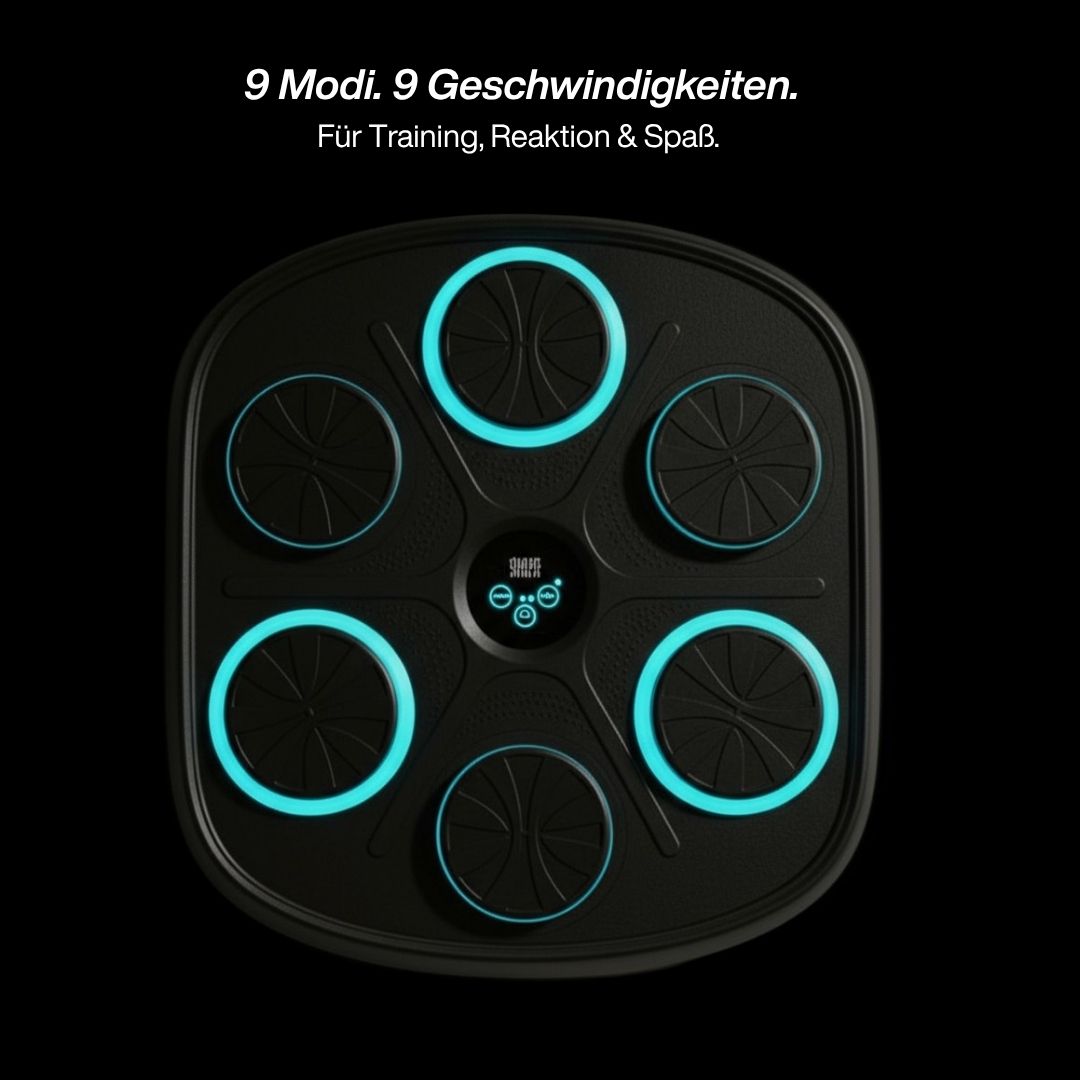 Musik Box Maschine mit Bluetooth – Fitness Boxen, Reaktions- & Stressabbau Training