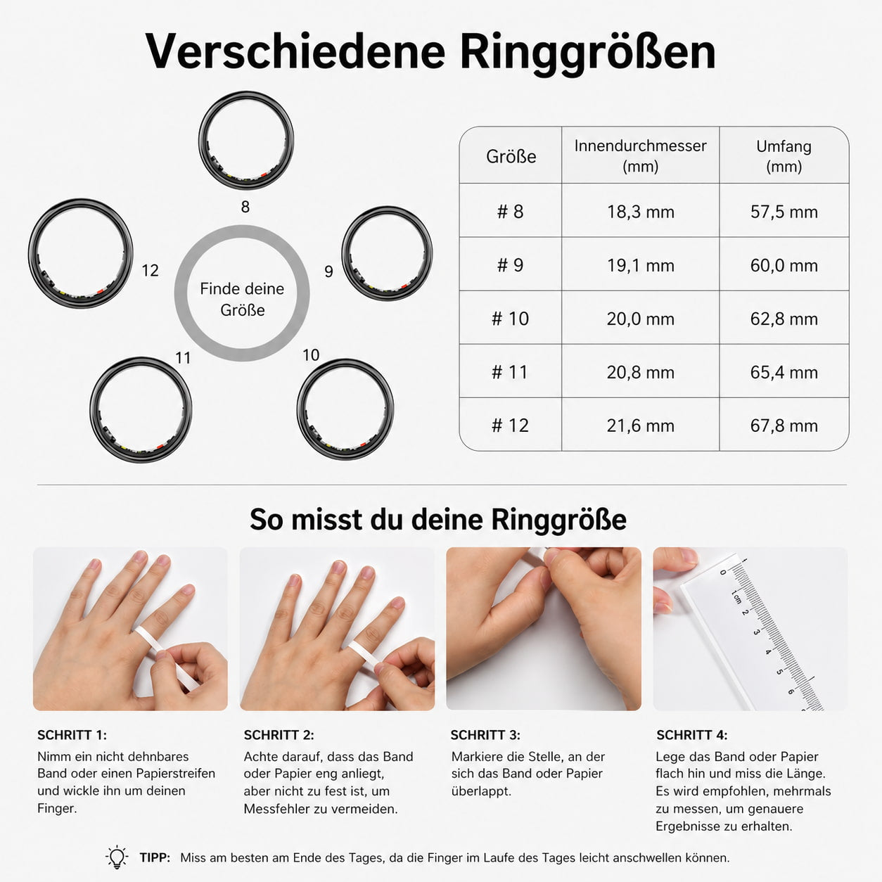 Dripdeal Smart Ring Pro™ – Schlaf Tracker, Fitness Ring, Health Ring ohne Abo