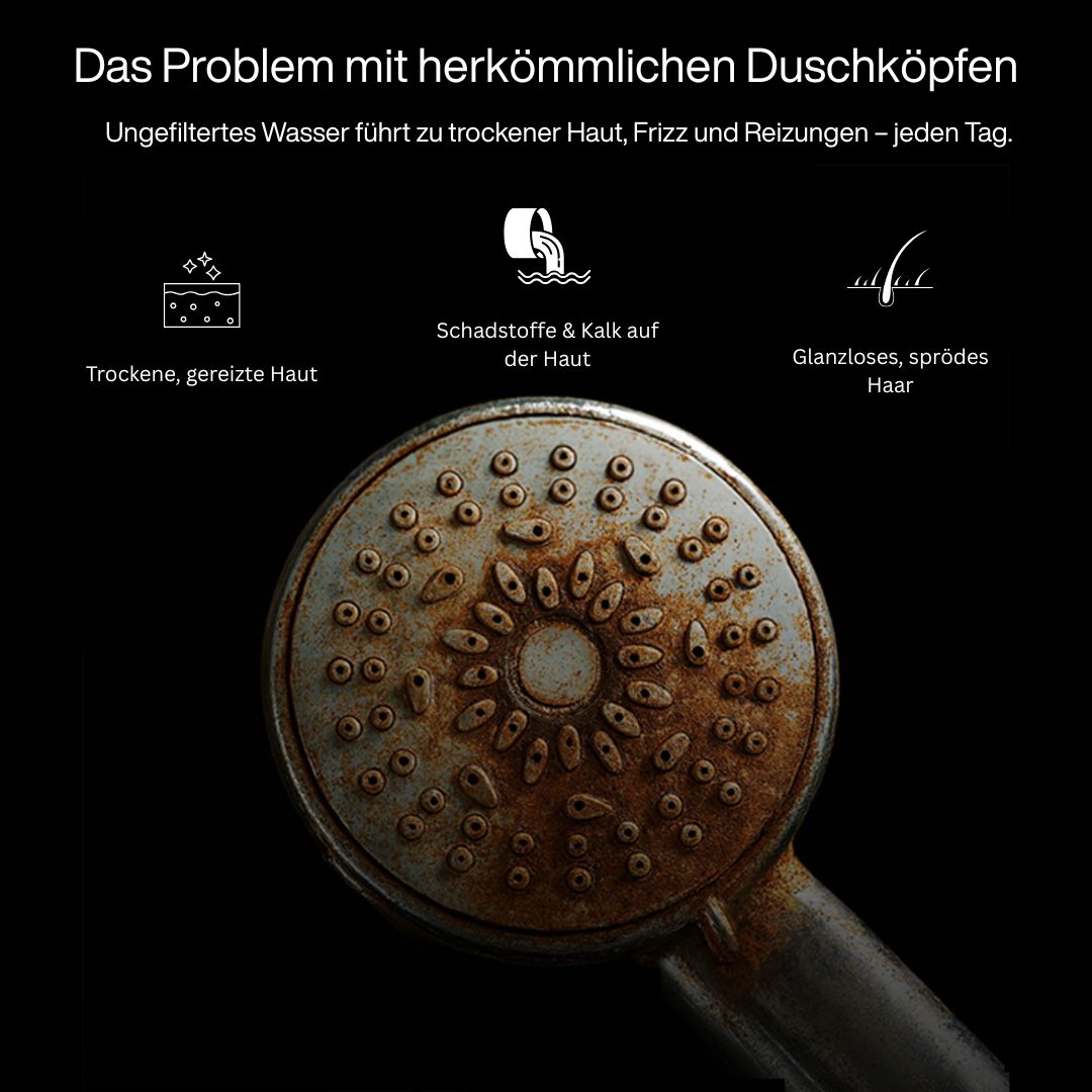 PureFlow One – Premium Filter-Duschkopf mit Massage-Aufsatz