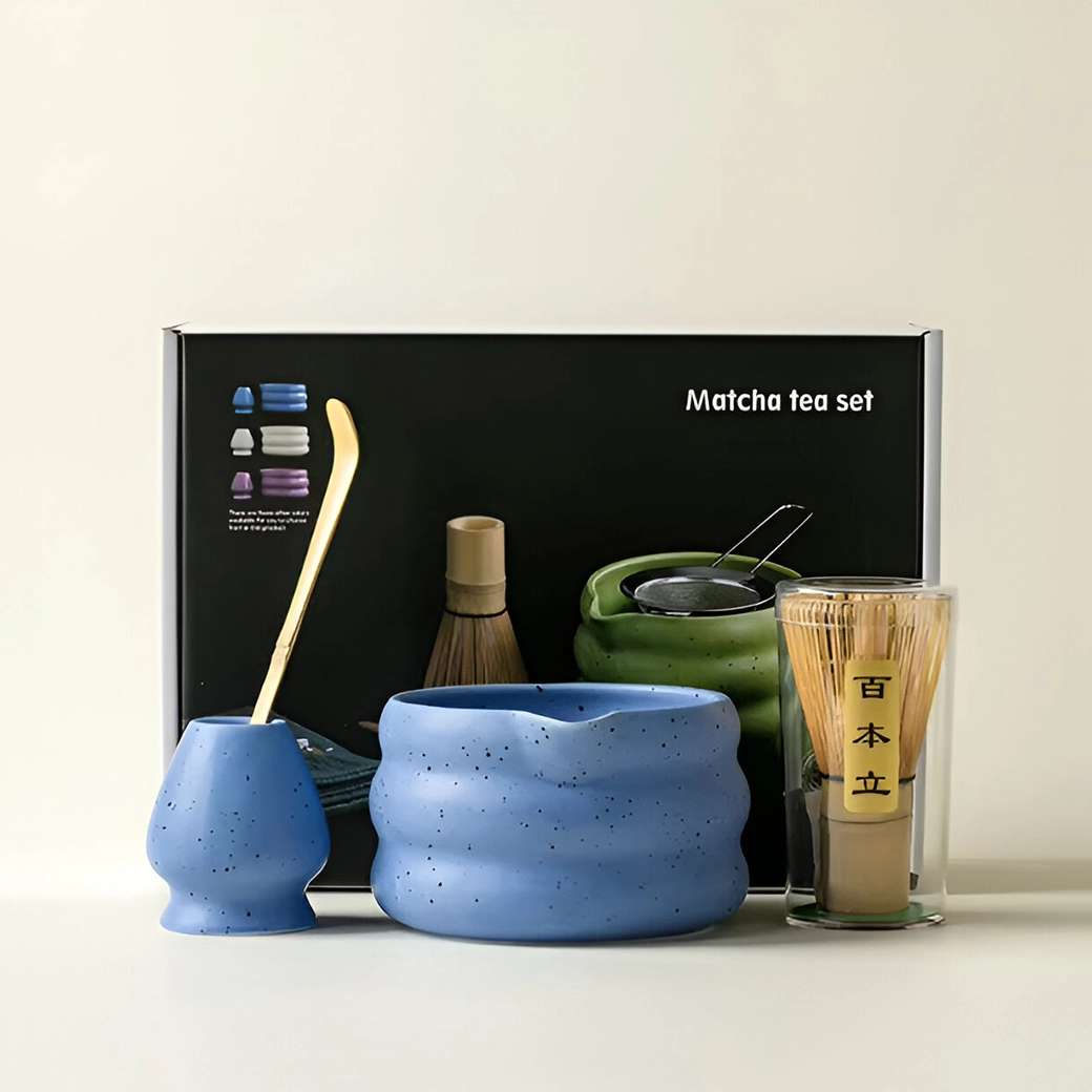 Matcha Set 7-teilig – Traditionelles Teezeremonienset in 4 Farben