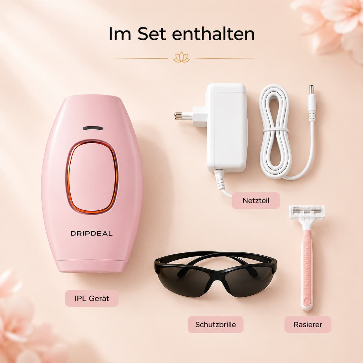 IPL Haarentfernungsgerät Dripdeal | Schmerzfrei, Langanhaltend & Hautschonend