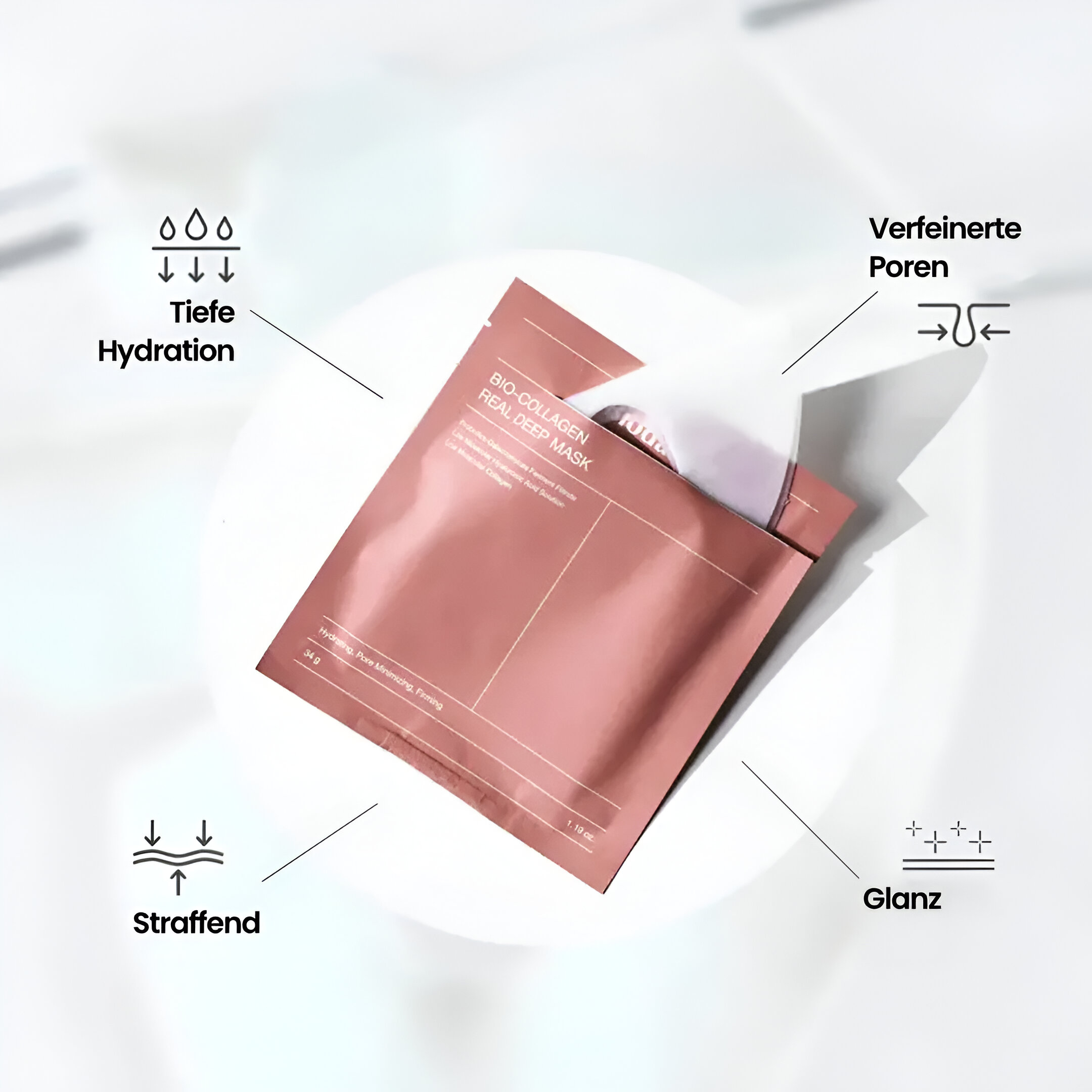 Bio-Kollagen Gesichtsmaske – Intensive Feuchtigkeit & Anti-Aging Pflege