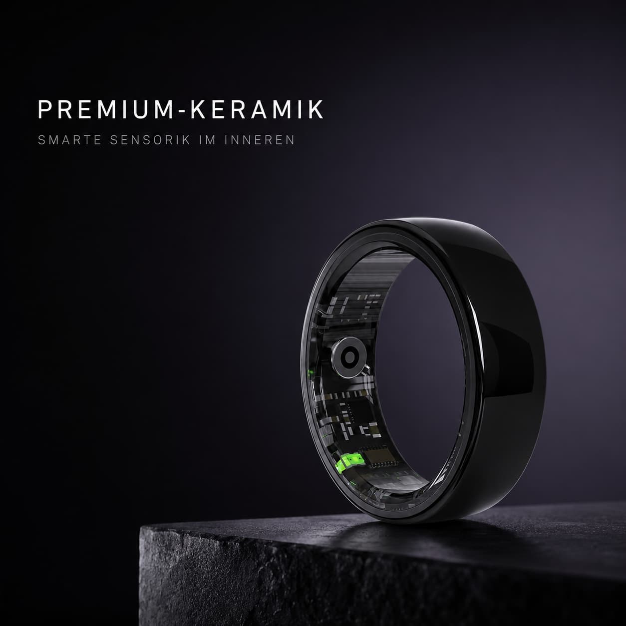 SyncRing – Keramik Smart Ring | Schlaf Tracker, Fitness Ring, Health Ring ohne Abo