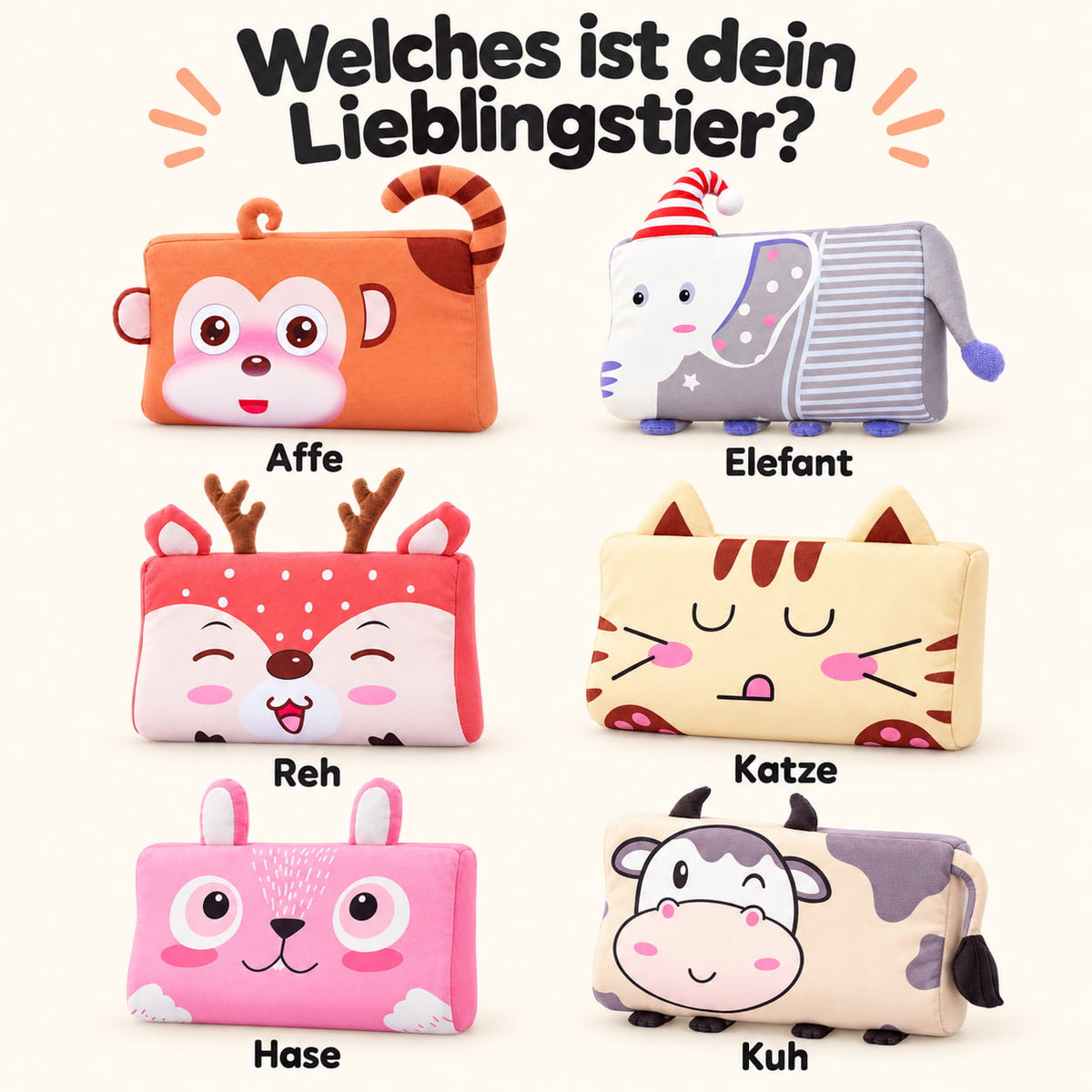 Kinderkissen Dripdeal KuschelNest – Memory-Schaum mit Tiermotiv