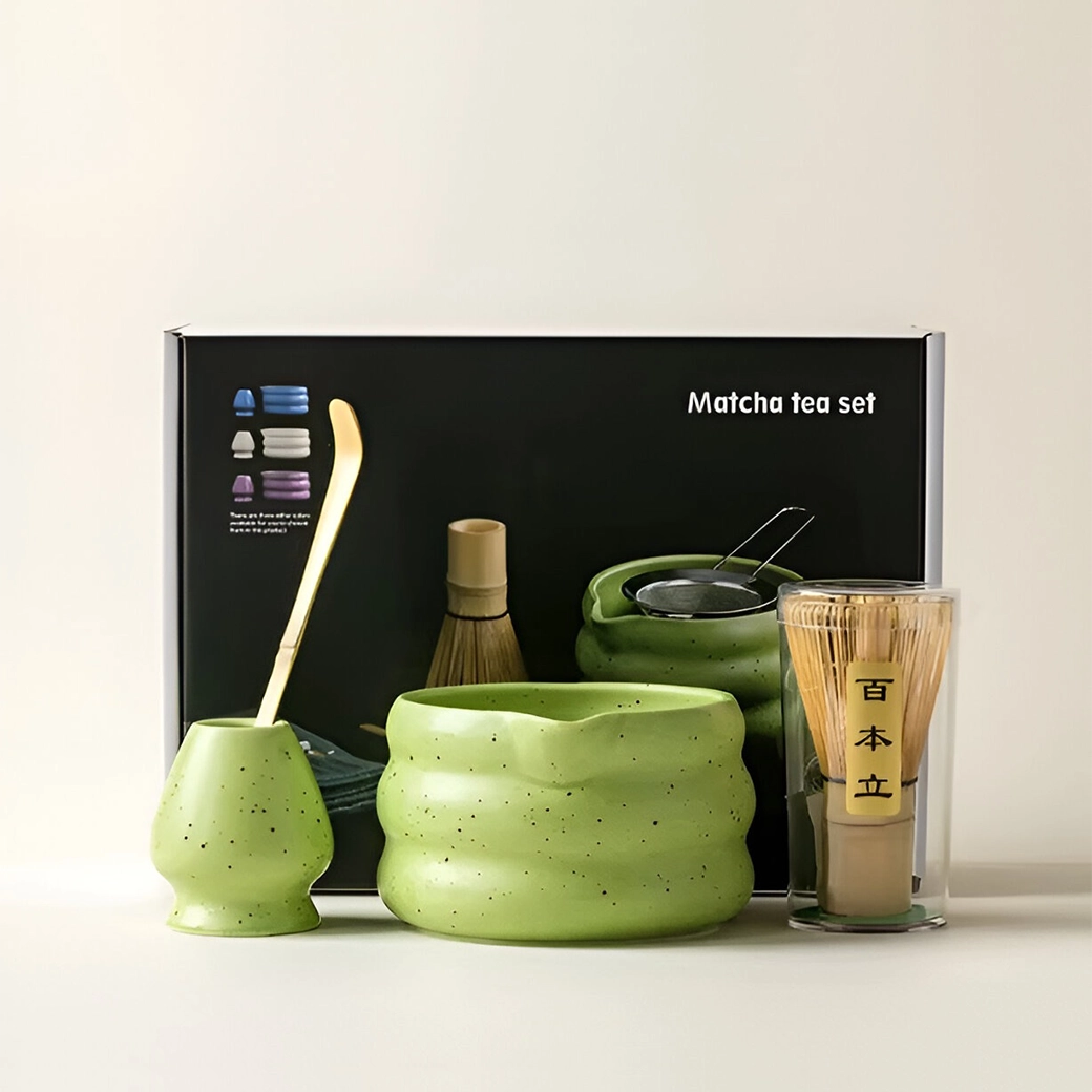 Matcha Set 7-teilig – Traditionelles Teezeremonienset in 4 Farben