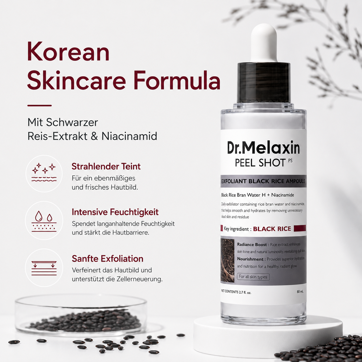 Peel Shot – Black Rice Porenpflege Serum | Koren Skincare