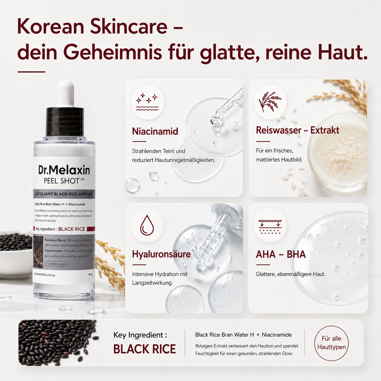 Peel Shot – Black Rice Porenpflege Serum | Koren Skincare