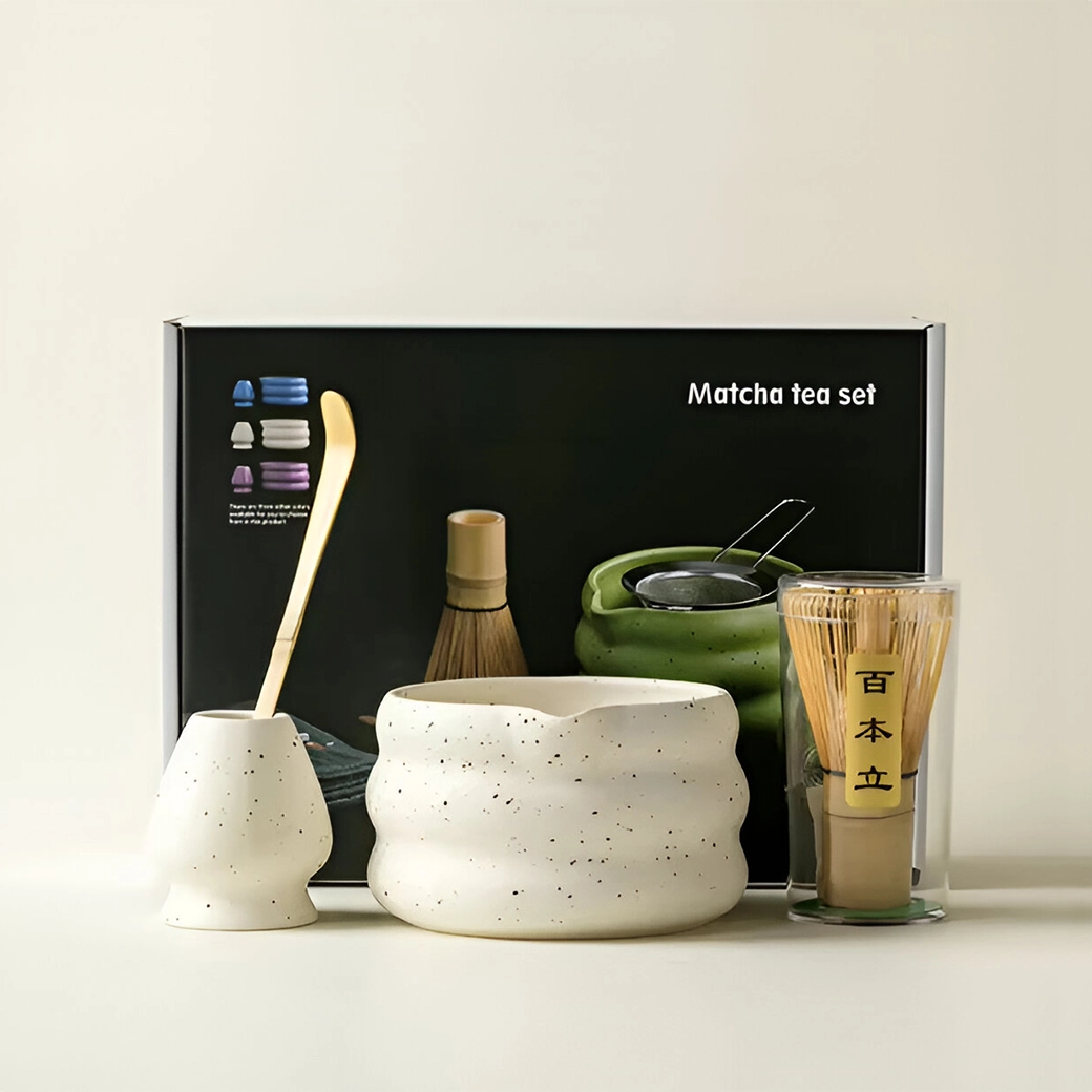 Matcha Set 7-teilig – Traditionelles Teezeremonienset in 4 Farben